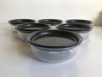 6 Tupperware Exclusieve serie schaal bak kom zwart 275 ml beschikbaar voor biedingen