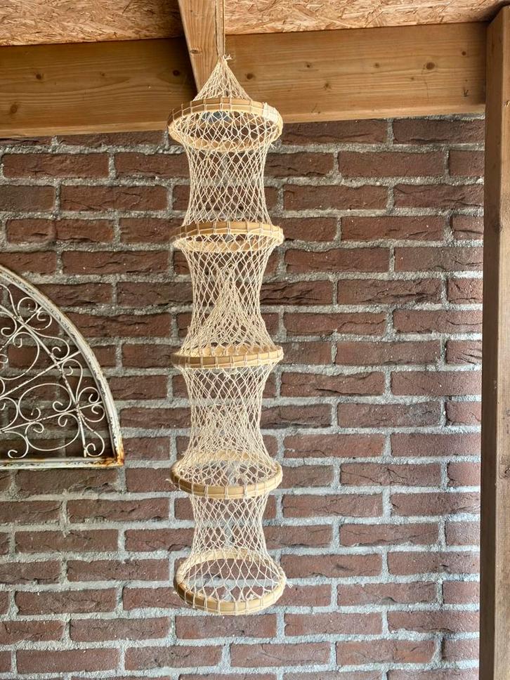 Mini visfuik/net handgemaakt, Huis en Inrichting, Woonaccessoires | Wanddecoraties, Nieuw, Ophalen of Verzenden