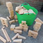 Houten blokken speelgoed bouwstenen kleuterschool peuter, Ophalen, Gebruikt, Overige typen