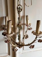 Metalen hanglamp met roosjes, Huis en Inrichting, Lampen | Kroonluchters, Ophalen of Verzenden, Gebruikt, Metaal, Romantisch