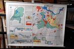 Provinciekaarten Nederland en overige op canvas 18 stuks, Antiek en Kunst, Antiek | Schoolplaten, Ophalen, Aardrijkskunde