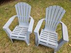 2x Progarden Tuinstoelen lounge antraciet - Stapelbaar, Ophalen, Gebruikt, Plastic, Stapelbaar