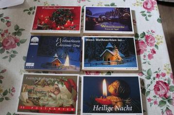 6 Postkaarten Boeken met verschillende Kerstkaarten, 180 Stk beschikbaar voor biedingen