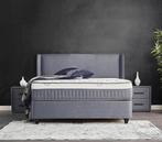 Opbergboxspring Cleo Dreambedden, Verzenden, Nieuw, Tweepersoons, Grijs