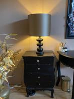 Zwart brocante ladekastje, Huis en Inrichting, Kasten | Ladekasten, Ophalen, Gebruikt, 25 tot 50 cm, Minder dan 50 cm