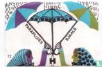 Luciferetiket Hema - Parapluies sjaals nr.12, Ophalen of Verzenden, Zo goed als nieuw, Luciferdoosjes of -merken