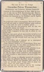 G.P. Warmerdam 1866 Noordwijkerhout + 1947 Lisse, 80 jaar, Verzamelen, Bidprentjes en Rouwkaarten, Verzenden