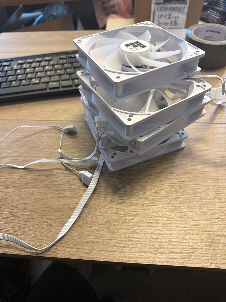 Thermaltake 120mm ventilators set van 5, Ophalen of Verzenden, Gebruikt, Luchtkoeling