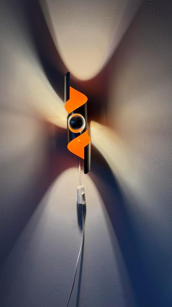 Vintage Polam lamp Raak Wandlamp wokkel, Huis en Inrichting, Lampen | Wandlampen, Gebruikt, Metaal, Ophalen of Verzenden