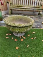 Grote vintage bloembak van beton, Ophalen, Gebruikt, Rond, 40 cm of meer