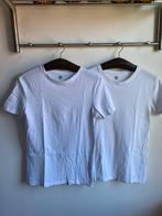 2x Witte HEMA T-shirts - Maat S, Ophalen of Verzenden, Zo goed als nieuw, Wit, Hema