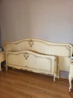 Queen Anne Barok Bed 140x200 Craquelé, Ophalen, Gebruikt, Beige, Tweepersoons
