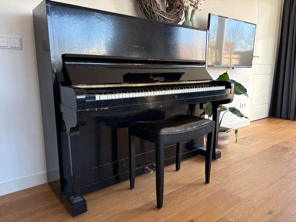 Bamberg Berlin Piano zwart gelakt, Ophalen, Gebruikt, Zwart, Piano