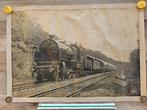 NS spoorwegen stoomlok vooroorlogs foto / poster, uniek!, Verzamelen, Ophalen of Verzenden, Gebruikt, Trein, Kaart of Prent