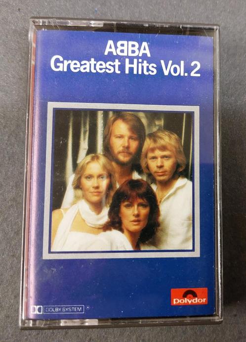 Abba CASSETTE Greatest Hits Vol.2 Holland, Cd's en Dvd's, Cassettebandjes, Gebruikt, Origineel, Pop, 1 bandje, Verzenden
