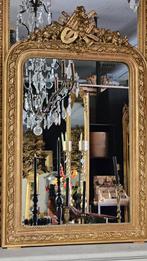Bladgouden antieke Louis Philippe schouwspiegel.., Antiek en Kunst, Antiek | Spiegels, Minder dan 100 cm, Ophalen of Verzenden
