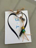 Gelukspoppetje met klavertje vier sleutelhanger, Ophalen of Verzenden, Nieuw, Hanger