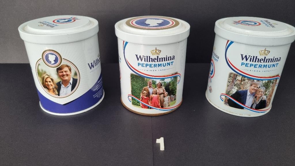 24 Blikken Wilhelmina Pepermunt, Verzamelen, Blikken, Ophalen of Verzenden, Gebruikt, Overige, Overige merken