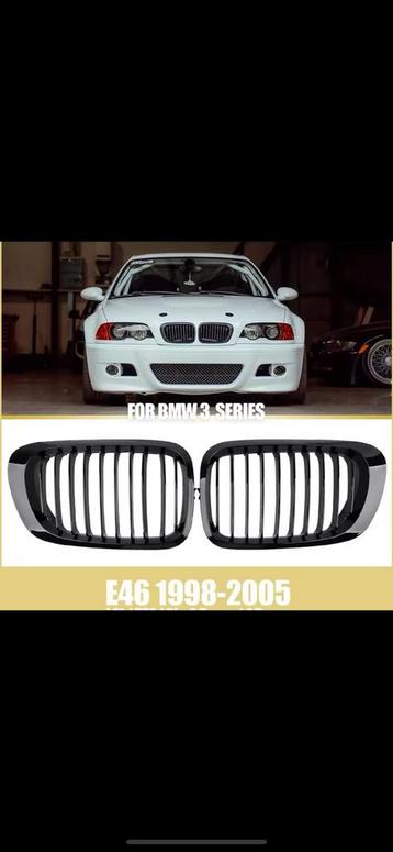 BMW e46 coupe/cabrio M Performance, M3 nieren in zwart beschikbaar voor biedingen
