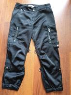 Stoere zwarte glanssatijn broek met strass - Amnesia 36, Kleding | Dames, Broeken en Pantalons, Amnesia, Zwart, Ophalen of Verzenden