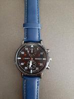 Horloge quartz Migeer blauw nieuw, Nieuw, Overige merken, Staal, Ophalen of Verzenden
