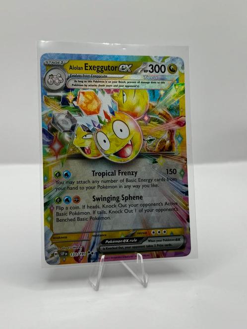 Alolan Exeggutor Ex #133/191Pokemon Surging Sparks, Hobby en Vrije tijd, Verzamelkaartspellen | Pokémon, Nieuw, Losse kaart, Ophalen of Verzenden
