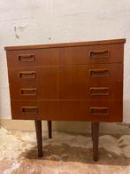 Vintage 4-ladenkastje mid century, Huis en Inrichting, Kasten | Ladekasten, Ophalen, O, O, O