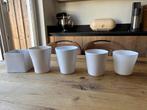 Bloempotten wit, Gebruikt, Rond, Binnen, Ophalen of Verzenden