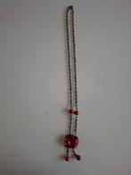 Halsketting. Rode steen., Sieraden, Tassen en Uiterlijk, Ophalen of Verzenden, Rood, Steen of Mineraal