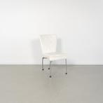 2x Montis Spica Stoel Wit Leder - RVS Frame, Huis en Inrichting, Stoelen, Ophalen of Verzenden, Gebruikt, Wit, Metaal