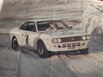 poster Lancia Beta Coupé Rallye 1974, Ophalen of Verzenden, Zo goed als nieuw, Auto's