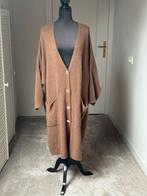 Lang vest oversized met zakken Hip & Go bruin maat XXXL, Bruin, Verzenden, Maat 46/48 (XL) of groter, Hip & Go