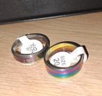 Mooi paar kleurrijke ringen, Overige kleuren, 20 of groter, IJzer of Staal, Nieuw