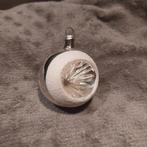 B853 oude kerstbal deuk zilver met wit 6,5 cm, Diversen, Kerst, Ophalen of Verzenden, Gebruikt