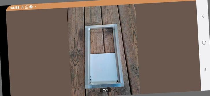 Aluminium doorvliegluik, Dieren en Toebehoren, Vogels | Hokken en Kooien, Overige typen, Aluminium, Ophalen