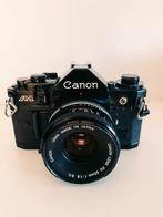 Canon A1 (zwart) met 50mm 1.8 lens - getest, Audio, Tv en Foto, Fotocamera's Analoog, Spiegelreflex, Canon, Ophalen of Verzenden