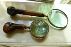 2 x vergrootglas met schedels rariteit, Verzenden