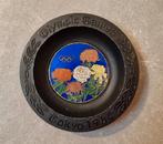 Olympic Games 1964 Tokyo bakje Cloisonné bloemen - Kwadraat, Ophalen of Verzenden, Gebruikt