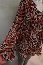 So Soire prachtige blouse bruin zwart L, So Soire, Overige kleuren, Verzenden, Maat 42/44 (L)