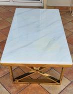 Marmeren salontafel met gouden onderstel, Overige materialen, 100 tot 150 cm, Nieuw, Minder dan 50 cm