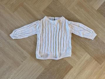 Z.g.a.n. Beige tricot trui van Sweet Petit, maat 68 beschikbaar voor biedingen