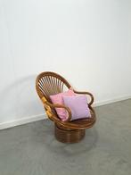 Rotan manou draai stoel vintage, Gebruikt, Minder dan 75 cm, Vintage, Riet of Rotan