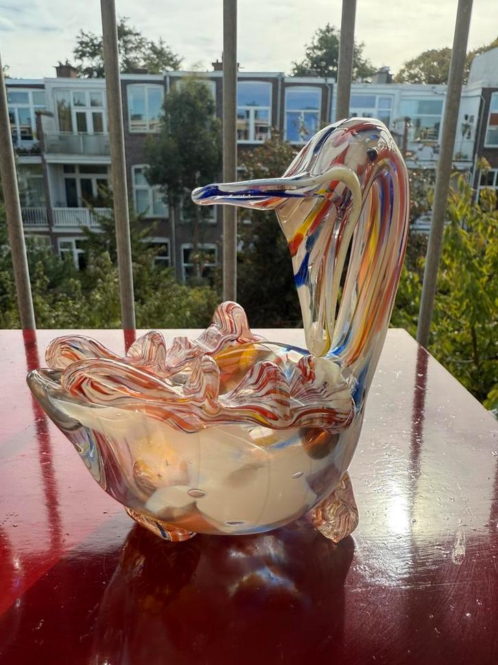 Murano handgemaakte vogel/zwaan retro vintage, Antiek en Kunst, Antiek | Glas en Kristal, Ophalen of Verzenden