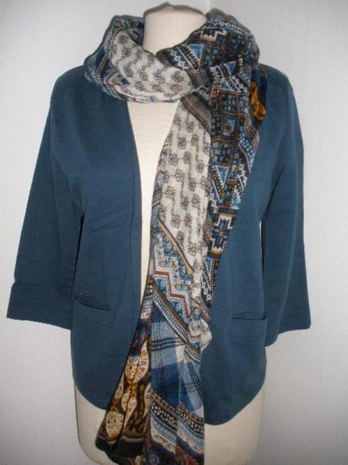 HEMA colbert blauw maat M met bijpassende sjaal, Kleding | Dames, Jasjes, Kostuums en Pakken, Zo goed als nieuw, Maat 38/40 (M)
