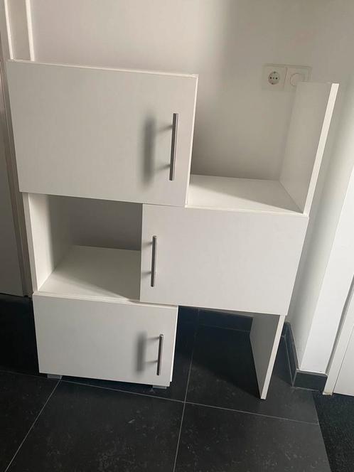 Stijlvolle kast - wit- melanine, Huis en Inrichting, Kasten | Secretaires, Gebruikt, Ophalen of Verzenden