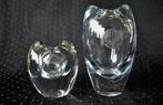 Floris Meydam, Leerdam glas – 2x glazen hartvaasje, ABC Vaas, Antiek en Kunst, Ophalen of Verzenden