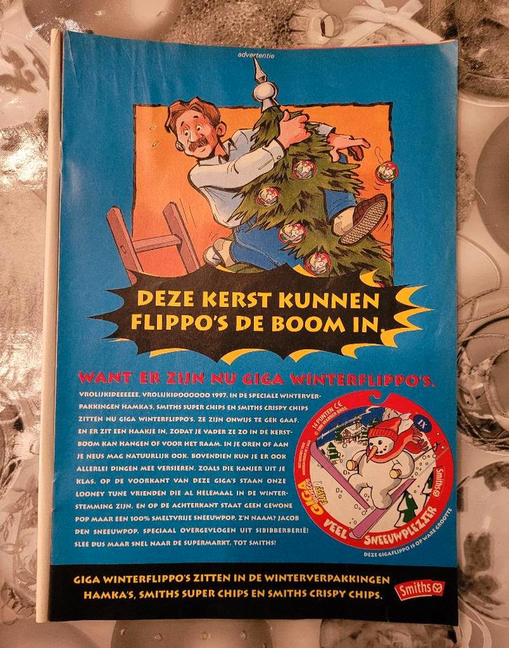 GIGA WINTERFLIPPO`S Advertentie, verzamel item., Verzamelen, Flippo's, Overige typen, Kerstflippo's, Winter, Ophalen of Verzenden