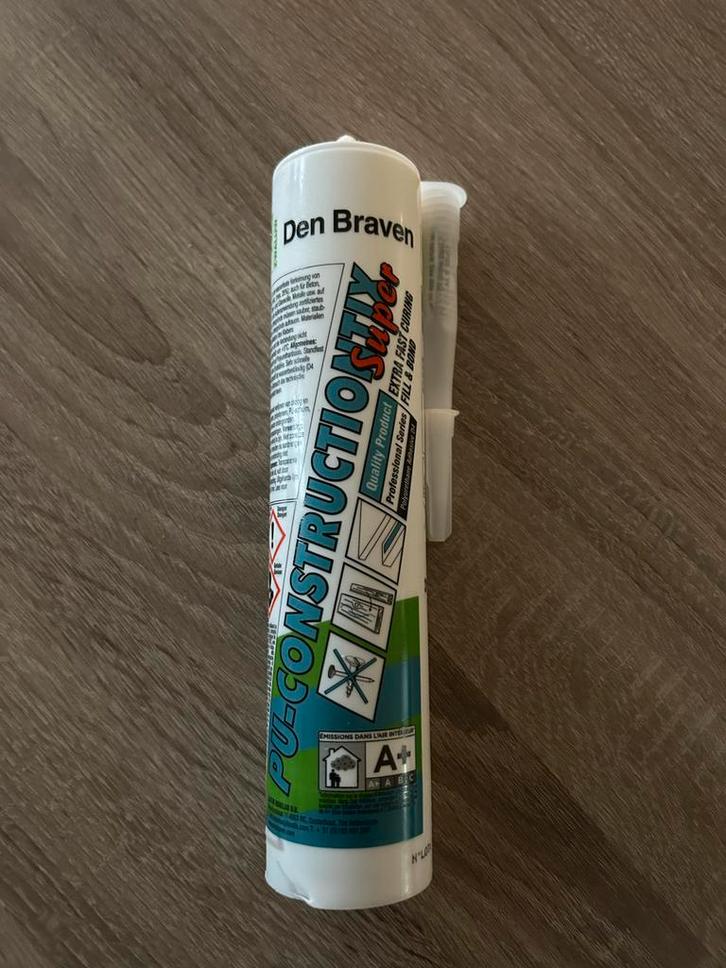 2x Den Braven PU-Construction Kit Super, Doe-het-zelf en Verbouw, Isolatie en Afdichting, Nieuw, Overige materialen, Minder dan 4 cm