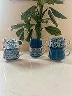 VERKOCHT 6 nieuwe grote soepmokken Joyye Wit blauw keramiek, Keramiek, Nieuw, Ophalen of Verzenden, Kom(men)