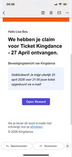 Kingdance kaartje 2026 zwolle, Eén persoon